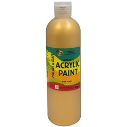 Five Star NZACRYL Acrylic Paint 500ml Metallic Bright Gold
