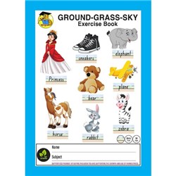 Clever Kiwi Ground, Grass, Sky Writing Exercise Book 24mm 32 Leaves