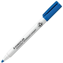 Staedtler Lumocolor 341-3 Compact Blue Whiteboard Marker Bullet Tip