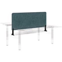 Fiord Centre Desk Screen 1500x600mm Black Brackets Keylargo/Atlantic