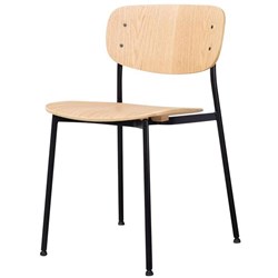 Lathos Dining Chair 760mm Ash Veneer Natural/Black