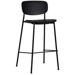 Lathos Barstool Tall 1060mm Ash Veneer Black/Black