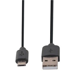 Dynamix USB 2.0 Micro-B Male to USB-A Male Connector Black 5m