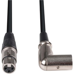 Dynamix XLR 3-Pin Right Angled Male to 3-Pin Female Balanced Audio Cable 2m