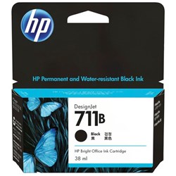 HP DesignJet 711B Black Ink Cartridge 38ml 3WX00A