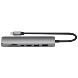 Satechi 7-in-1 USB-C Slim Multi-Port Adaptor Space Grey