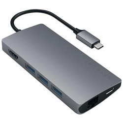 Satechi V2 USB-C Multi-Port Adaptor 4K HDMI with Ethernet Space Grey