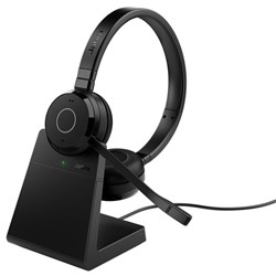 Jabra Evolve 65 TE Link 390A MS Stereo USB-A Wireless Headset With Charging Stand