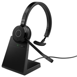 Jabra Evolve 65 TE Link 390A UC Mono USB-A Wireless Headset With Charging Stand