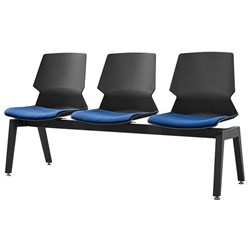 Sylex Prism 3 Seat Beam Chair Black/Blue