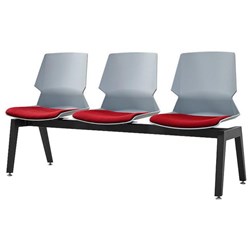 Sylex Prism 3 Seat Beam Chair Grey/Red