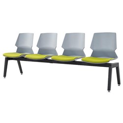 Sylex Prism 4 Seat Beam Chair Grey/Lime