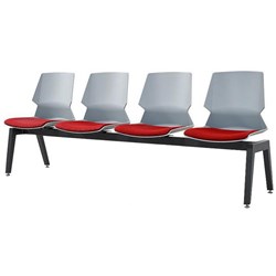 Sylex Prism 4 Seat Beam Chair Grey/Red