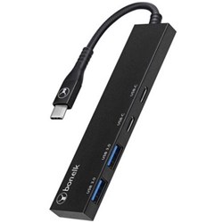 Bonelk Long-Life USB-C 4-in-1 Multiport Slim Hub Black