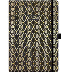 Collins A51 Diary A5 Day Per Page 2026 Foil Geometric Assorted Designs