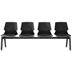 Sylex Prism 4 Seat Beam Chair Black/Black