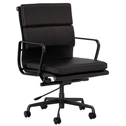 Vogue Midback Boardroom Chair With Arms Black