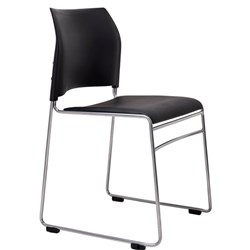 Maxim Visitor Chair Black/Silver (Min. Order Qty 4)