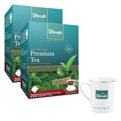 Dilmah Premium Tagless Tea Bags, 2 Boxes of 200