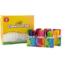 Crayola Supertips Markers Classroom Set, Pack of 240