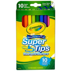 Crayola Super Tips Washable Markers, Pack of 10