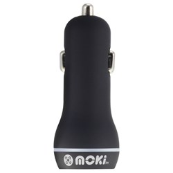 Moki Dual USB Car Charger Black