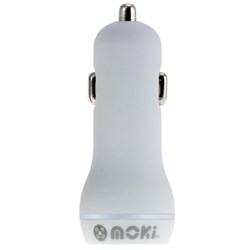 Moki Dual USB Car Charger White