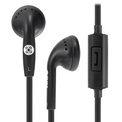 Moki Stereo Earphones and Microphone Black