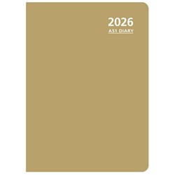 OfficeMax A51 1/2 Hour Appointments Diary A5 1 Day Per Page 2026 Gold