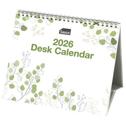 Sasco Eco Trifold Desk Calendar 210x180mm 2026
