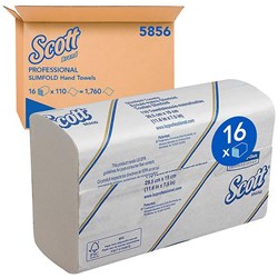 Scott® Slimfold Paper Hand Towels White, Carton of 16