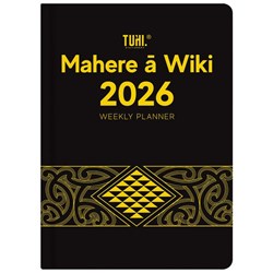 Tuhi A43 Premium Bilingual Diary A4 Week To View Mahere a Wiki 2026 Black/Gold