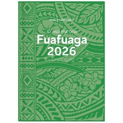 Tuhi B51 Bilingual Diary Day Per Page O Aso Ma Ona Fuafuaga 2026 Green