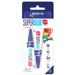 Bostik Superglue Liquid 3g Clear, Pack of 2