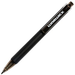Warwick Black Tri Barrel Ballpoint Pen 1.0mm Medium Tip
