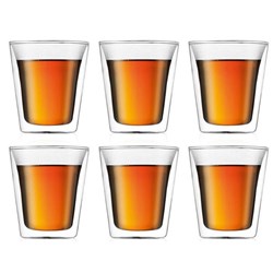 Bodum Canteen Double Wall Glasses 200ml, Box of 6