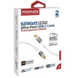 Promate USB-C to USB-C Cable 2m White