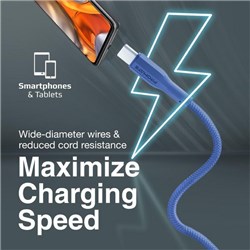 Promate USB-A to USB-C Super Flexible Cable Blue 1m