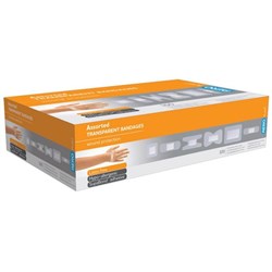 Aeroplast Transparent Plasters Assorted Shapes, Box of 100