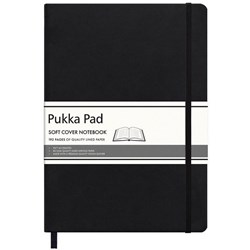 Pukka Soft Cover Notebook Lined 144x210mm Black