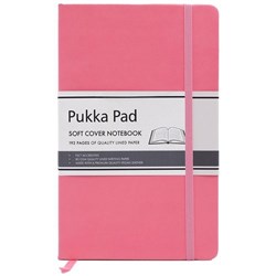 Pukka Signature Soft Cover Notebook Lined 130x210mm Pink