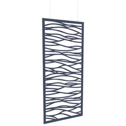 Boyd Acoustic Hanging Carved Panel 1200mm Swell Navy Peony