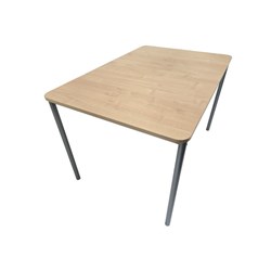 SitRite Deluxe Group Table 1200mm Maple/Silver