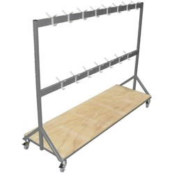 SitRite Mobile Bag Storage 2000x450x1500mm Silver