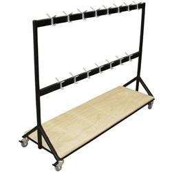 SitRite Mobile Bag Storage Zinc Coat 2000x450x1500mm Black