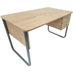 SitRite Uni Teachers Desk 1200x720x725mm Maple/Silver