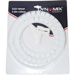 Dynamix Easy Wrap Cable Management 2.5m x 20mm White