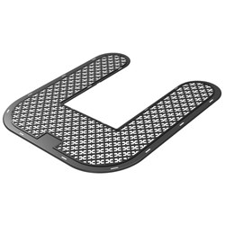 U Shape Floor Mat for Floor Mounted Toilet with Backing Refill Kiwi Grapefruit