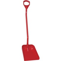 Vikan Ergonomic Shovel Long Handle Large Blade Red