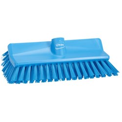 Vikan High-Lo Stiff Bristle Brush 265mm Blue